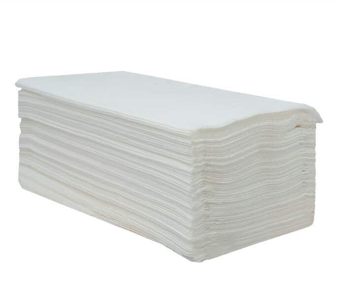 Z fold paper towels white